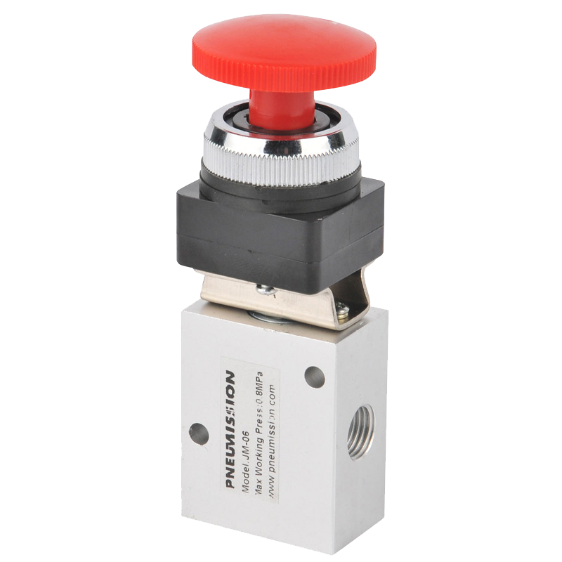 MOV-03A Momentary Mushroom Button 2 Position 3 Way Air Mechanical Valve 